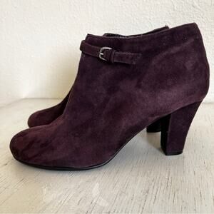 Aerosoles purple Parole Car heeled bootie size 8.5 Wide